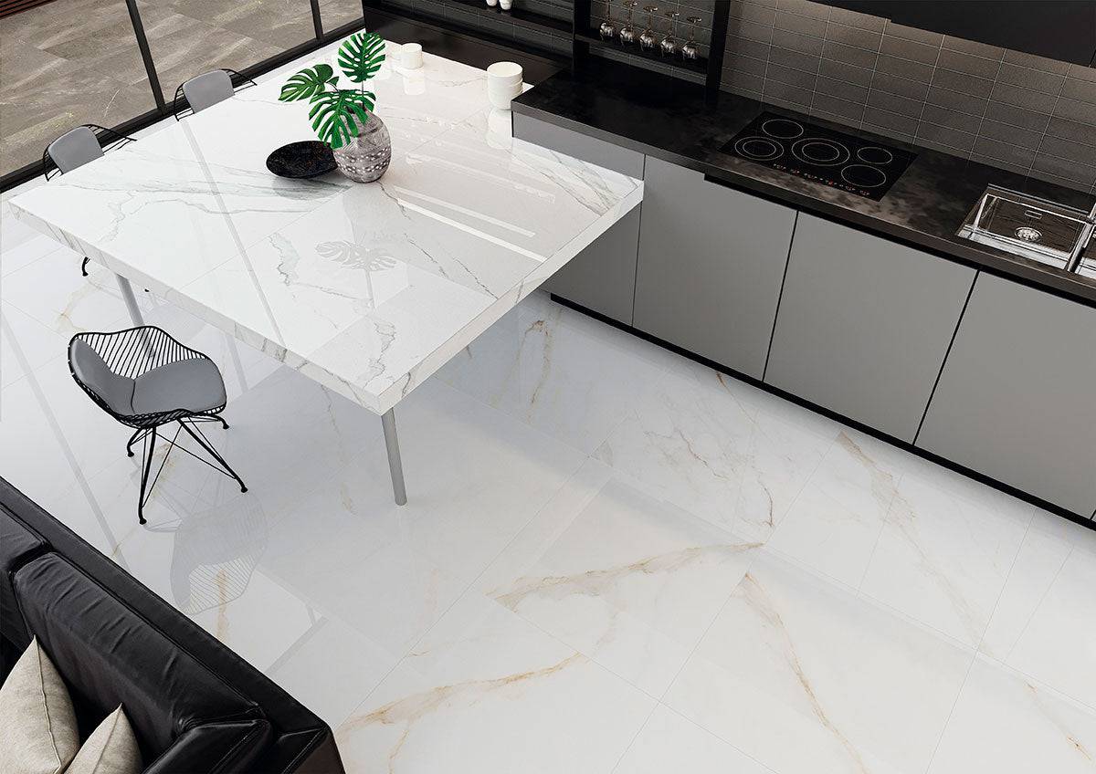 MSI Monza Marbello Porcelain Tile Matte 35" x 35" - Renoz