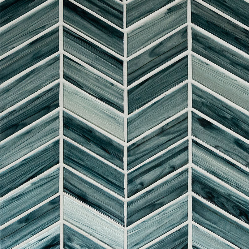 MSI Midnight Blue Ombre' Chevron Tile