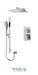 Tenzo - Quantum Chrome T-box Shower Kit With 2 Functions (Pressure Balance)