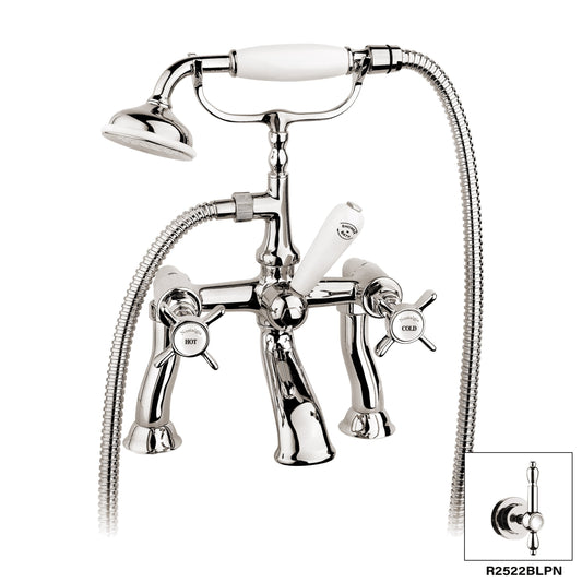 Aquadesign Products Deck Mount Tub Filler (Nostalgia R2522BX) - Polished Nickel