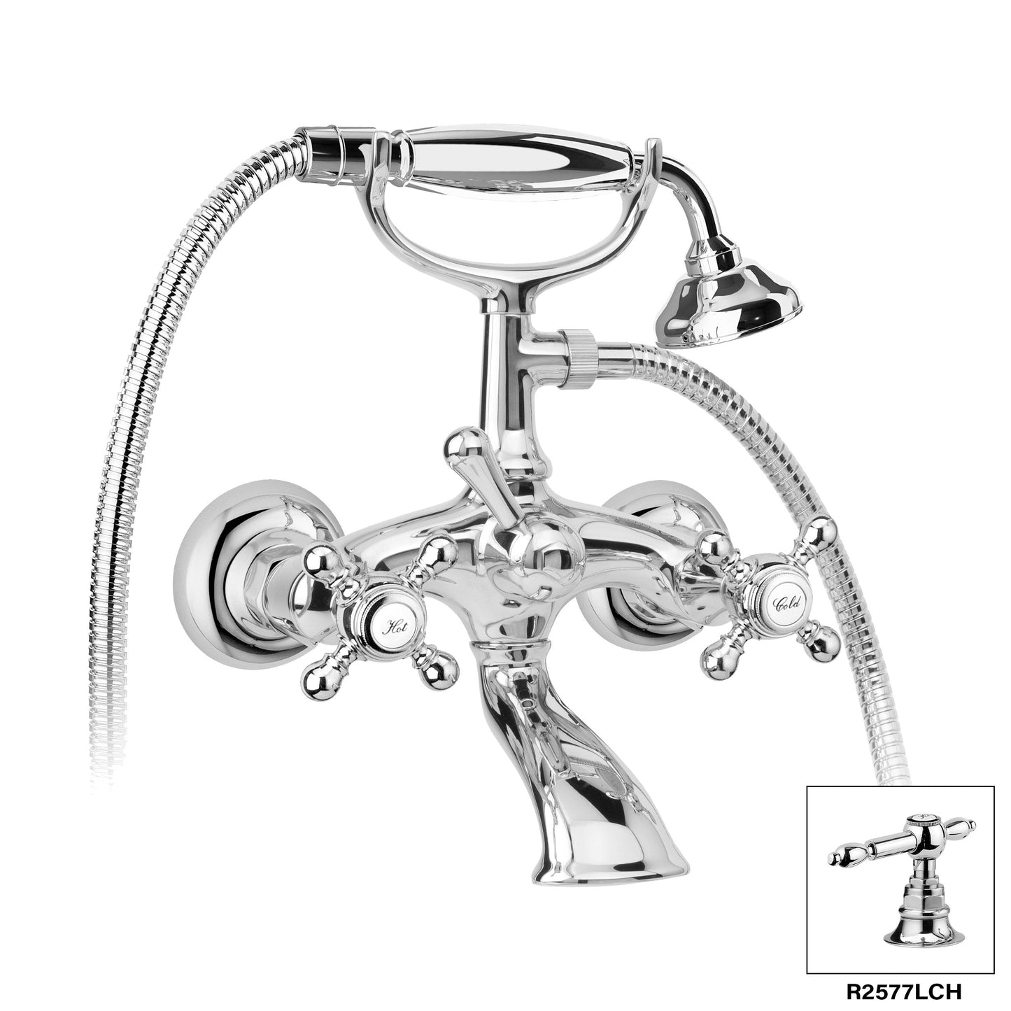 Aquadesign Products Wall Mount Tub Filler (Julia R2577) - Chrome