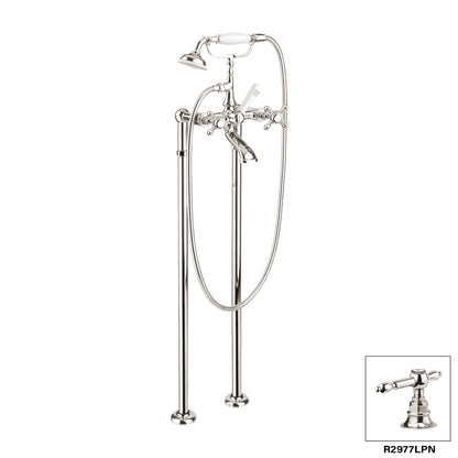 Aquadesign Products Floor Mount Tub Filler (Julia R2977) - Polished Nickel