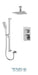 Tenzo - Slik T-box Shower Kit 2 Functions Pressure Balance Chrome Finish