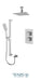 Tenzo - Slik Chrome T-box Shower Kit With 2 Functions (Thermostatic)