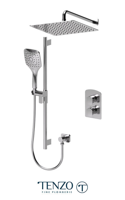 Tenzo - Delano T-box Valve 2 Functions Thermostatic Shower Kit DET32-20112