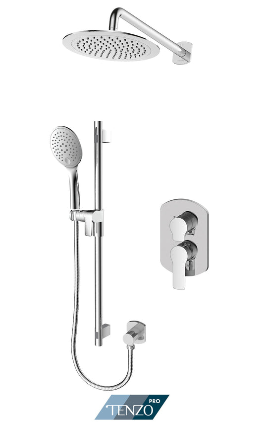 Tenzo Galia Pressure Balanced 2 Functions Shower Kit - Chrome GAPB22R-1130