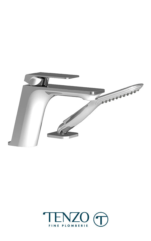 Tenzo - Quantum Chrome Deck Mount 2 Pcs Tub Filler