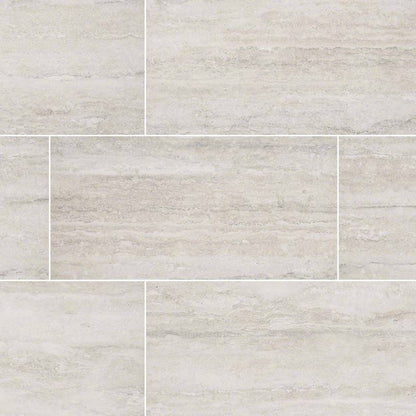 MSI Pietra Venato White Polished Porcelain Tile 12" x 24" - Renoz